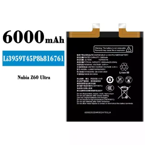 Puhelin Akku Li3959T45P8h816761 sovittaa Nubia Z60 Ultra