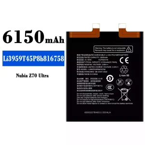 Puhelin Akku Li3959T45P8h816758 sovittaa Nubia Z70 Ultra