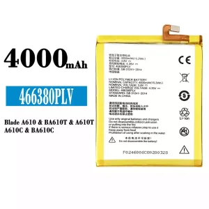 Puhelin Akku 466380PLV sovittaa ZTE Blade A610/BA610T/A610T/A610C/BA610C