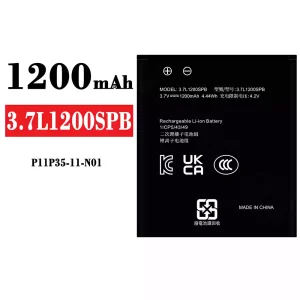 Puhelin Akku 3.7L1200SPB sovittaa Texas Instruments P11P35-11-N01