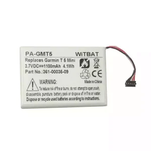 Vaihto akku Garmin T 5 Mini,TT 15 Mini GPS,361-00035-09