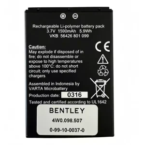 Vaihto akku BENTLEY 56426 801 099,4W0.098.507